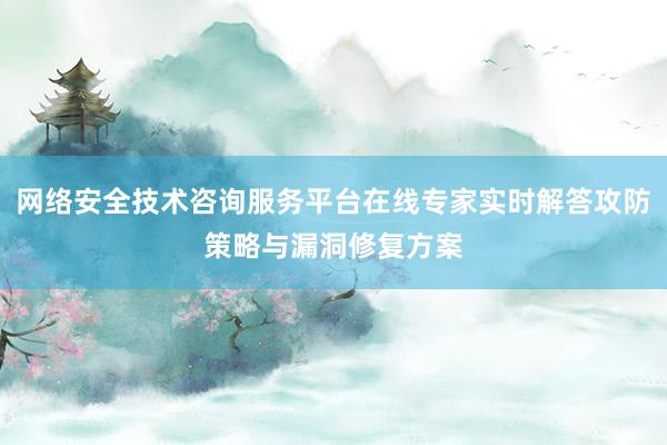 网络安全技术咨询服务平台在线专家实时解答攻防策略与漏洞修复方案